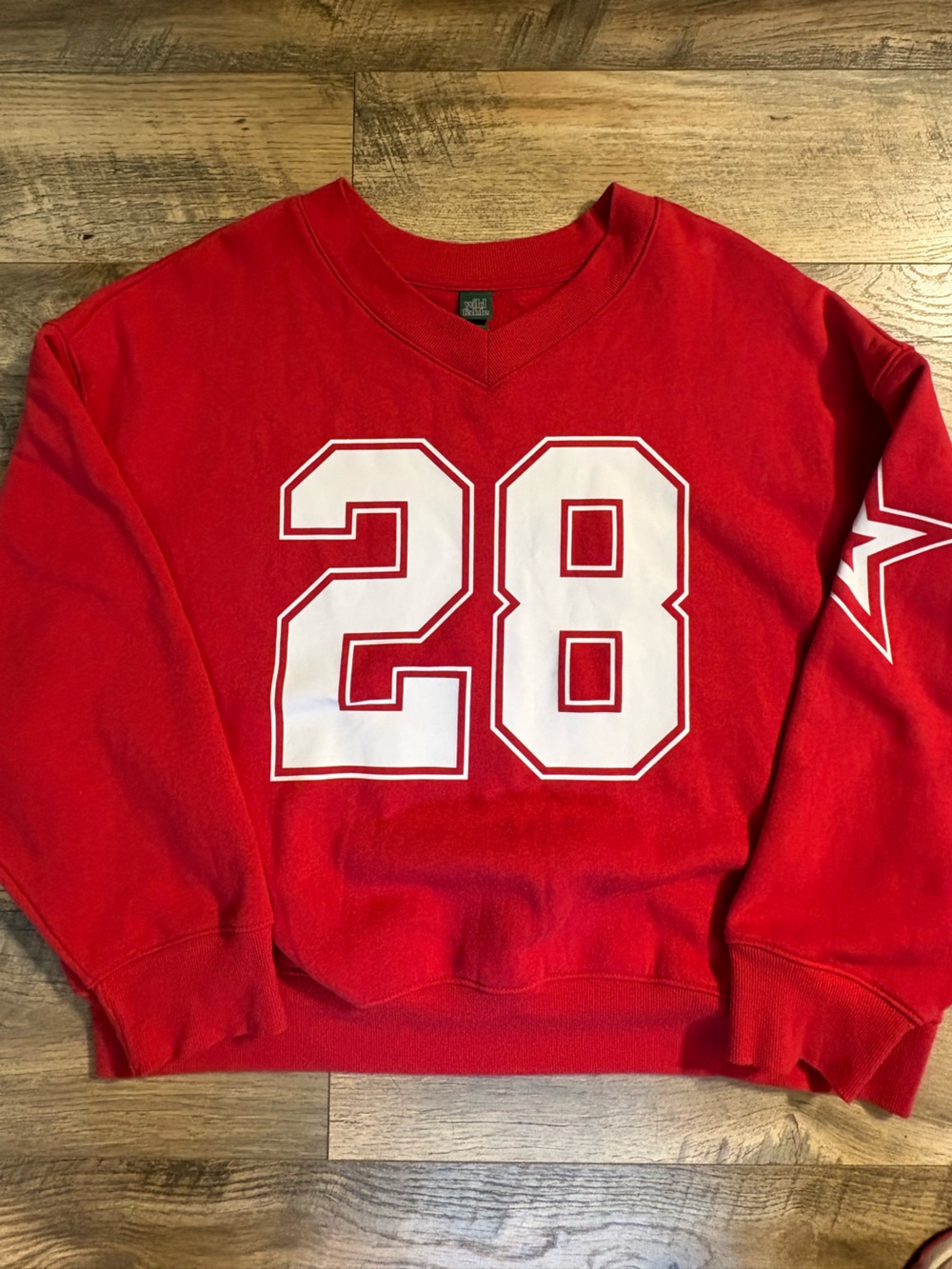 wild fable Red Crewneck Sweatshirt with White '28'